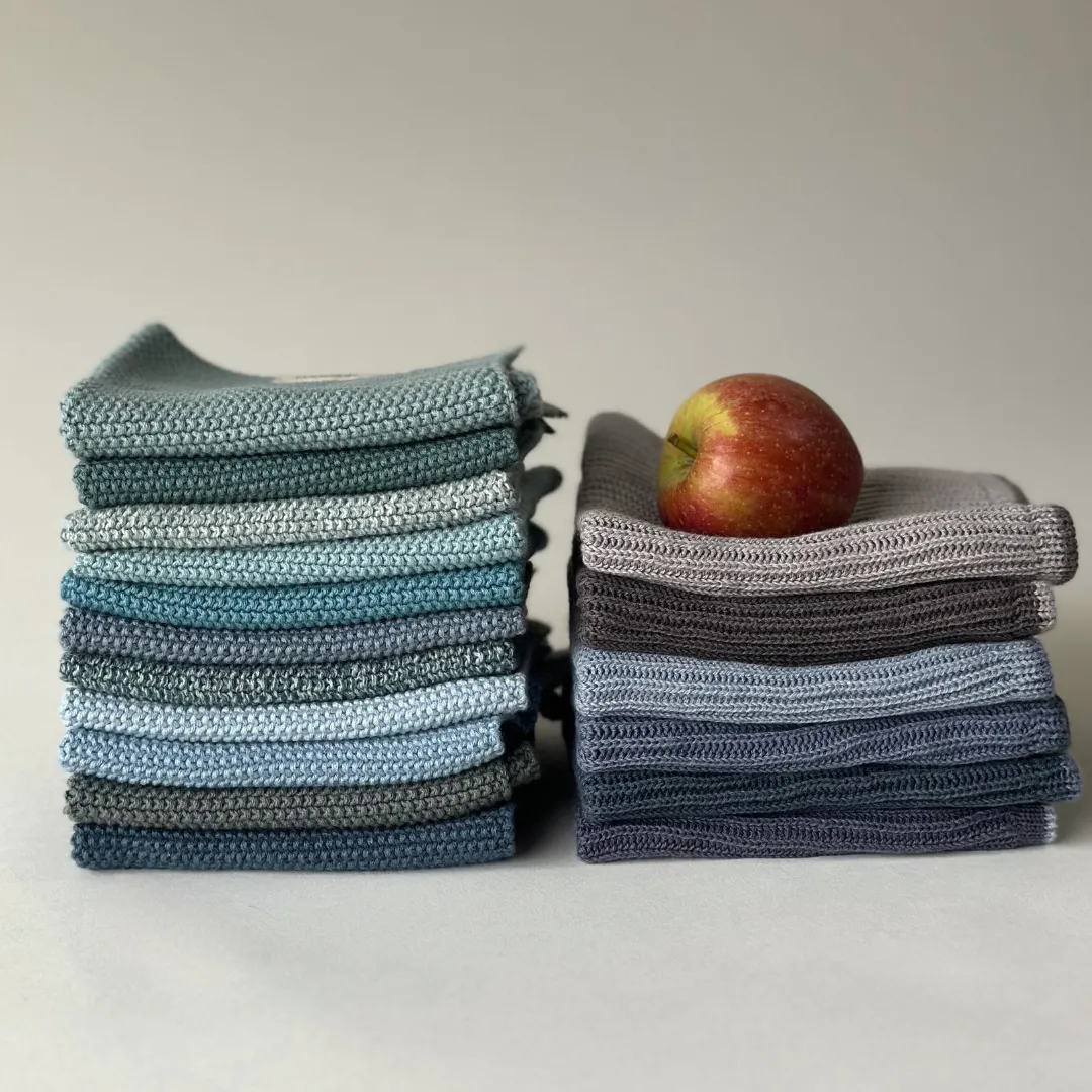 AspEgren Solid Gray karklude grå 26x26 cm 2 stk bomuld