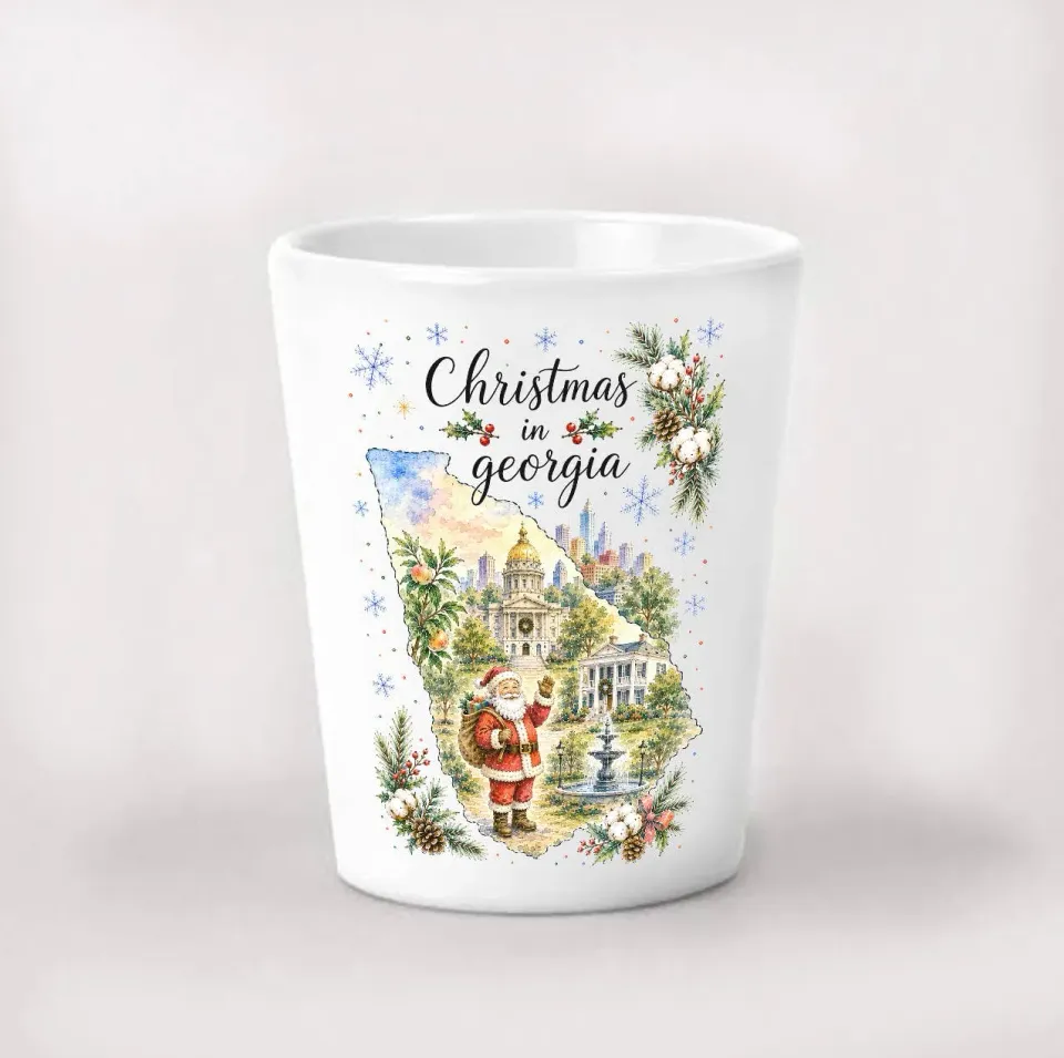 Avery Lane Gifts Christmas Georgia shotglas keramik 44 ml