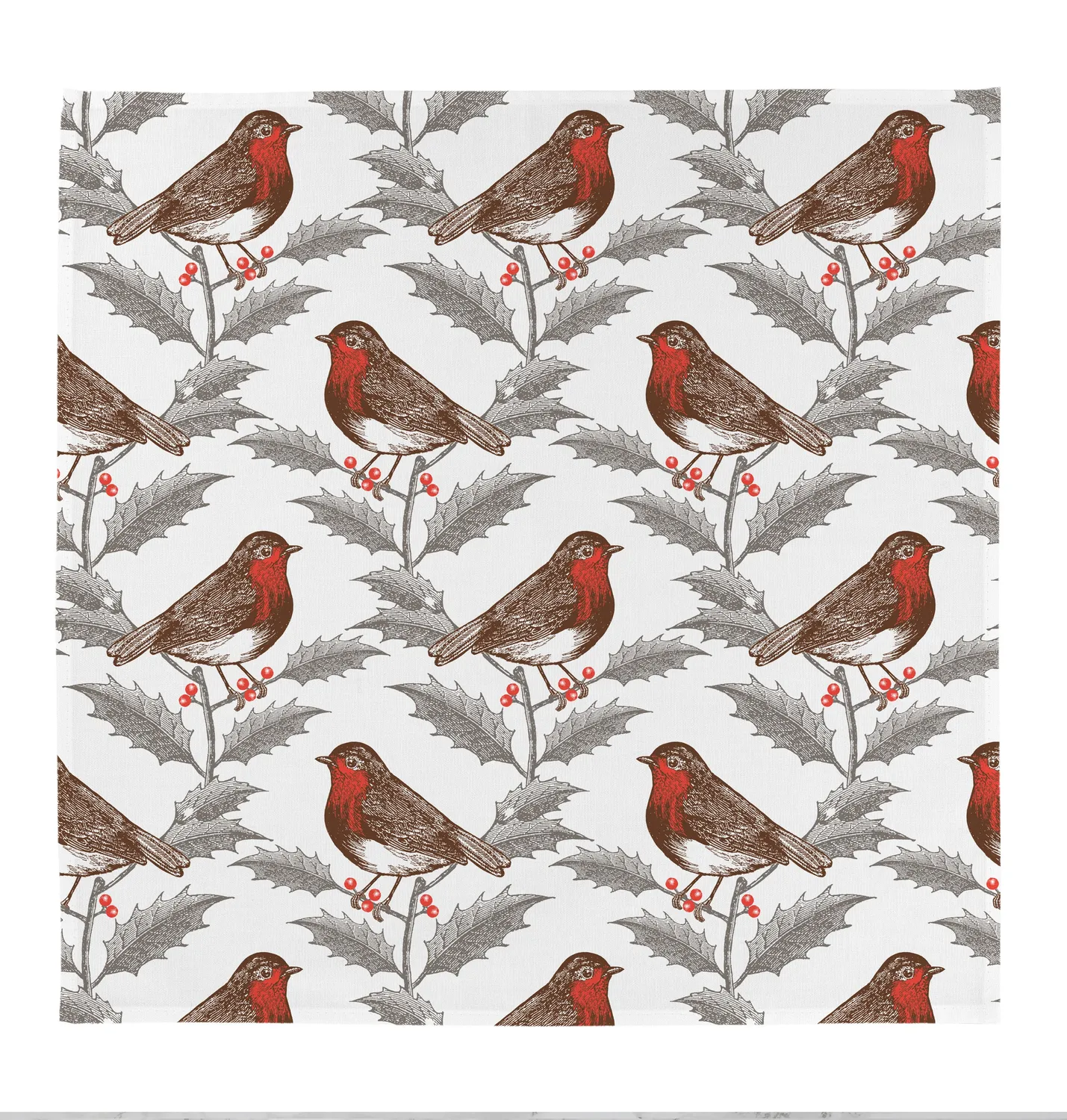 Thornback & Peel Robin & Holly servietter 4 stk bomuld