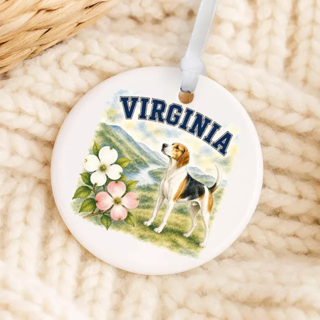 Avery Lane Gifts Virginia julepynt porcelæn 7,5 cm