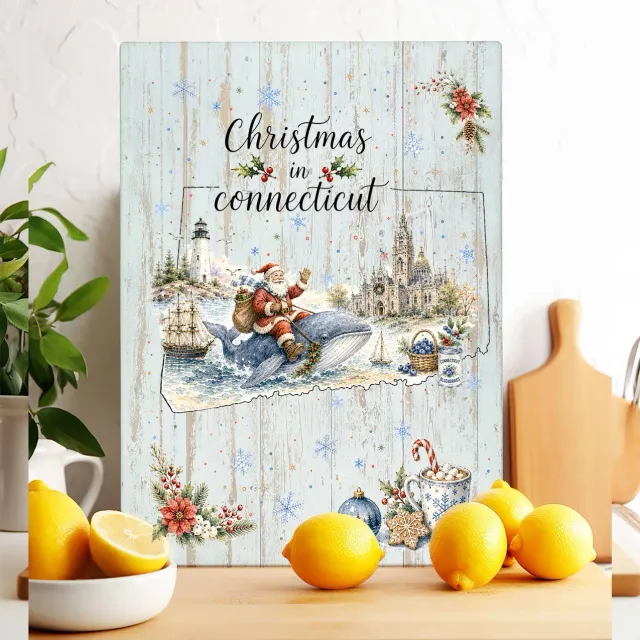 Avery Lane Gifts Christmas Connecticut skærebræt glas 28x38