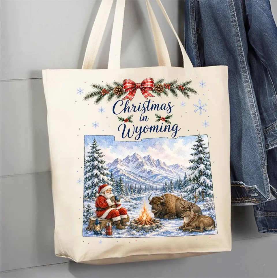 Avery Lane Gifts Christmas in Wyoming mulepose bomuld stor