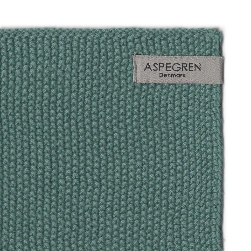 AspEgren Solid Strikkede Karklude Mint 26x26 cm 2 stk Bomuld
