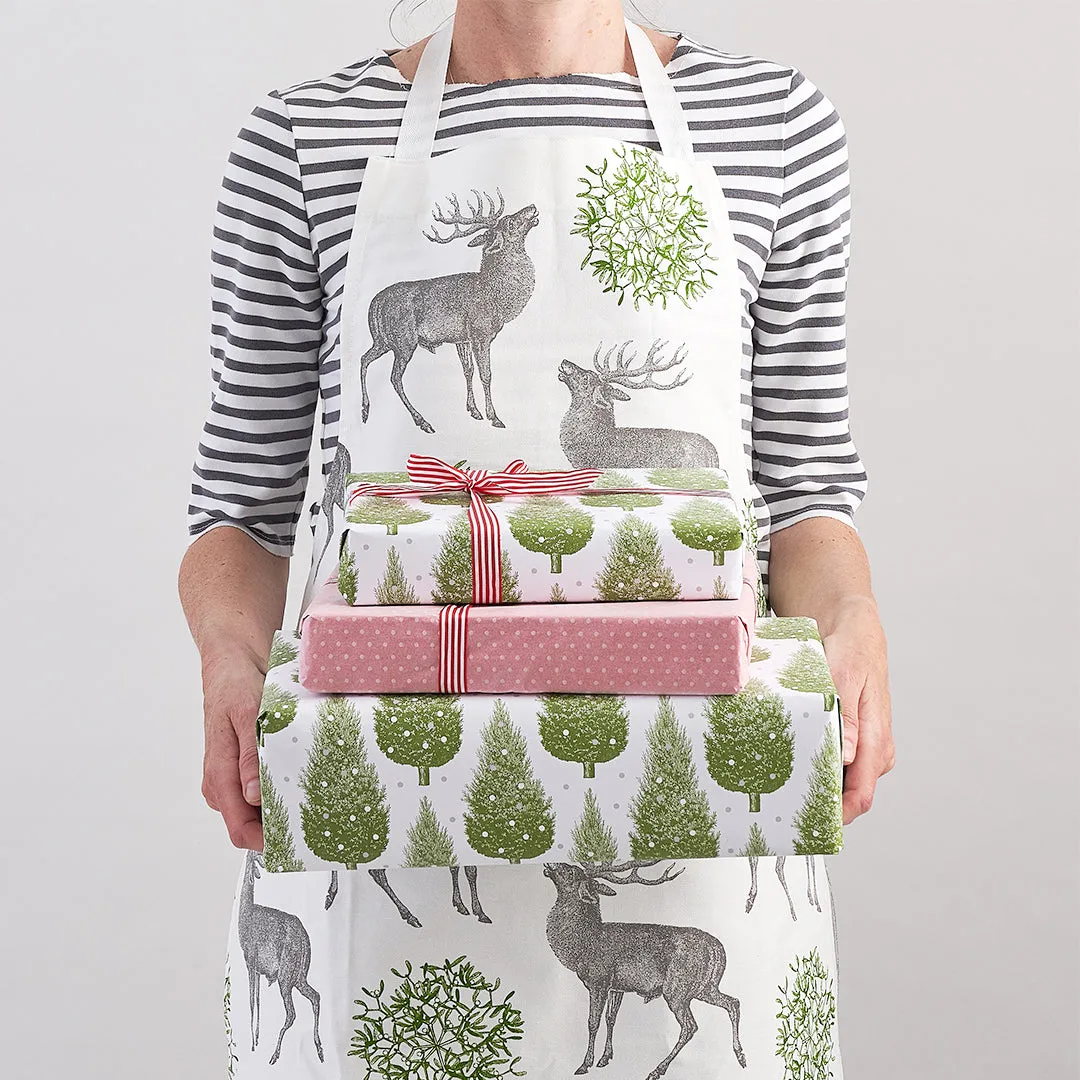 Thornback & Peel Stag & Mistletoe forklæde jul 60x80
