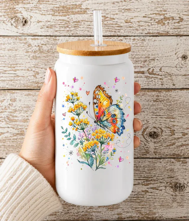 Avery Lane Gifts Spring Butterflies Wildflowers drikkeglas 47 cl