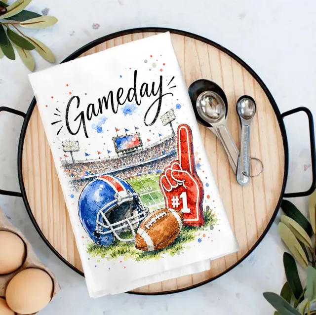 Avery Lane Gifts Gameday viskestykke 69x69 cm bomuld blå
