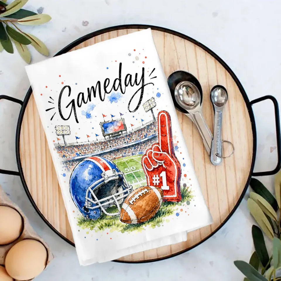 Avery Lane Gifts Gameday viskestykke 69x69 cm bomuld blå
