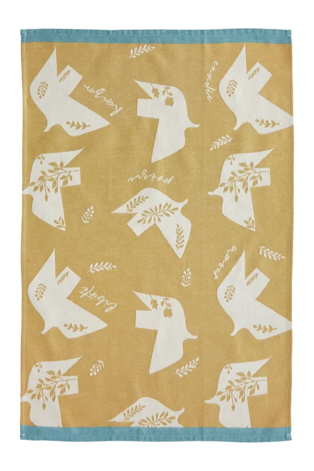 Coucke The Flight viskestykke gul 50x75 cm bomuld