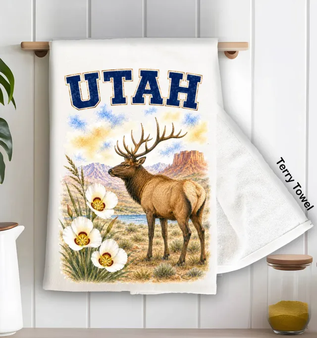Avery Lane Gifts Utah Bird viskestykke bomuld