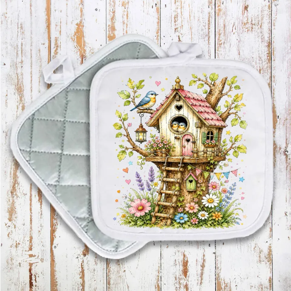 Avery Lane Gifts Spring Birds grydelap bomuld 20x20 cm