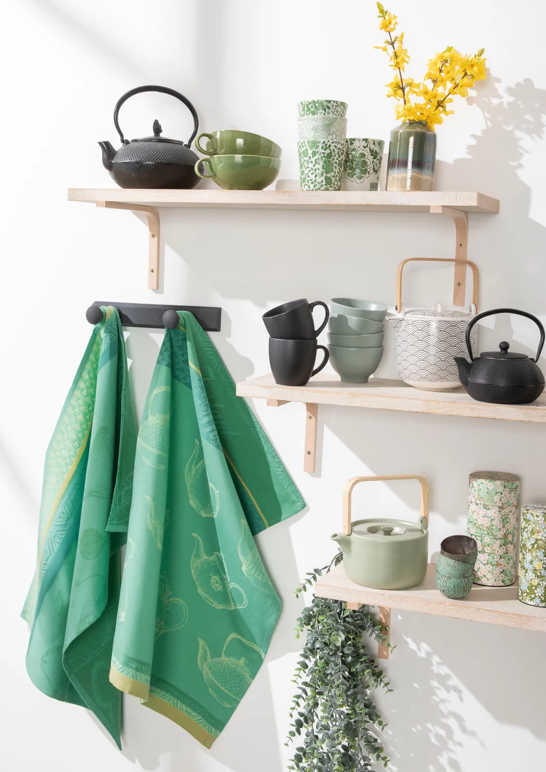 Coucke Green Tea Moment viskestykke 50x75 cm grøn bomuld