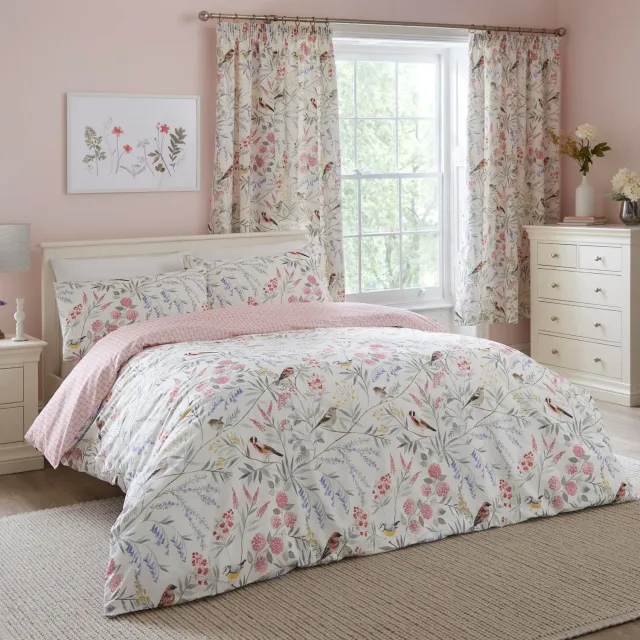Ulster Weavers Caraway dynebetrækssæt pink polybomuld