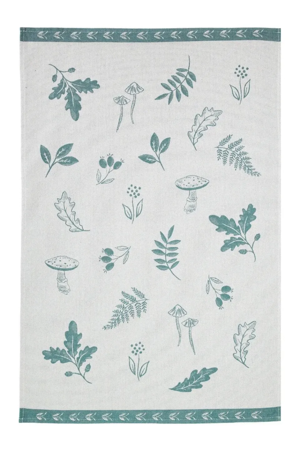 Coucke Forest Echoes viskestykke hvid 50x75 cm jacquard