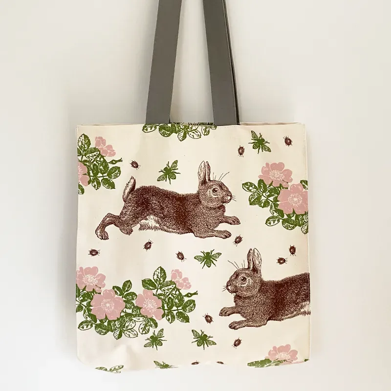 Thornback & Peel Rabbit & Rose mulepose canvas