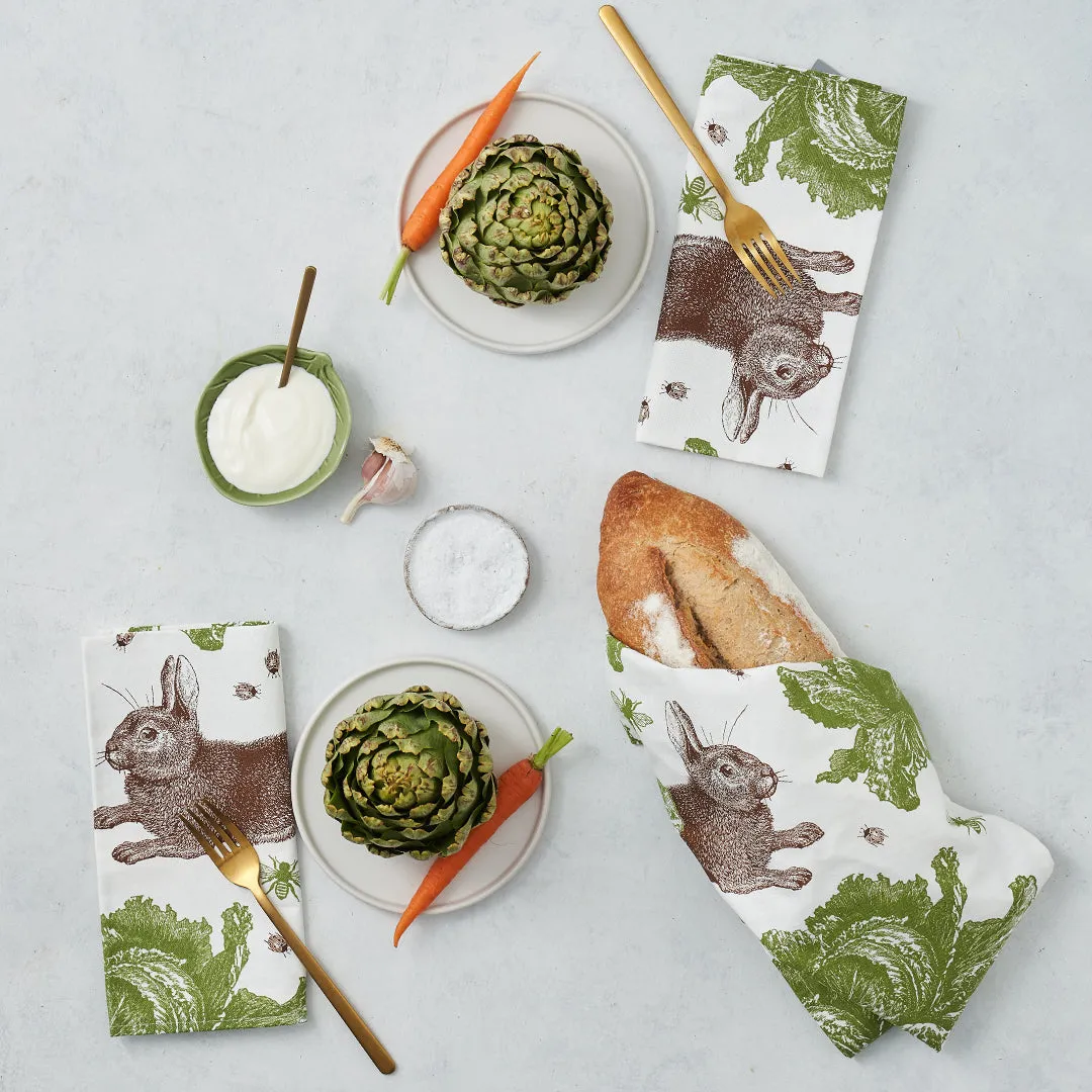 Thornback & Peel Rabbit & Cabbage stofserviet 45x45 bomuld