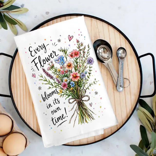 Avery Lane Gifts Every Flowers Blooms viskestykke 68x68 bomuld