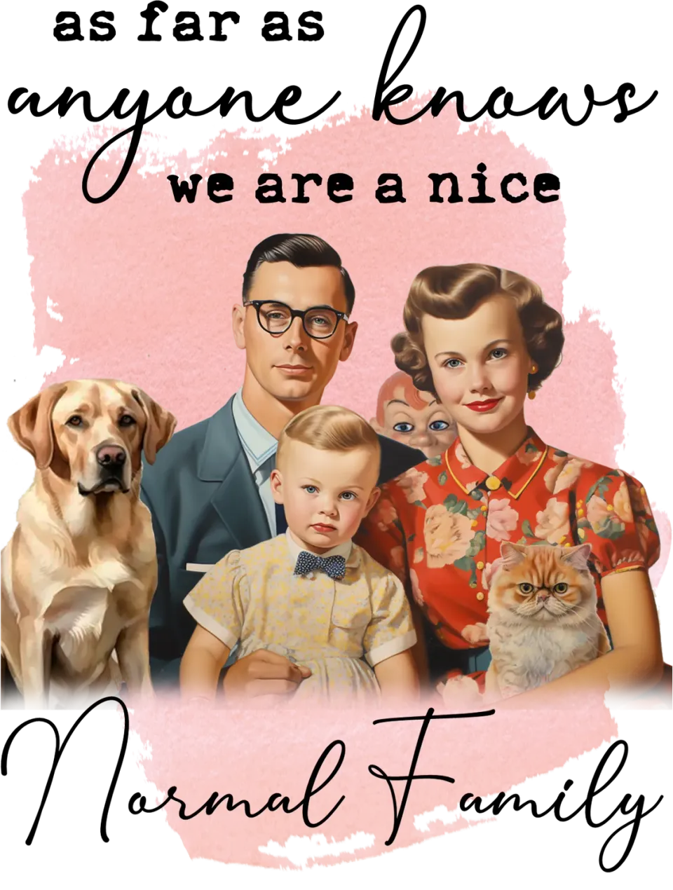 Avery Lane Gifts Nice Normal Family køleskabsmagnet sjov