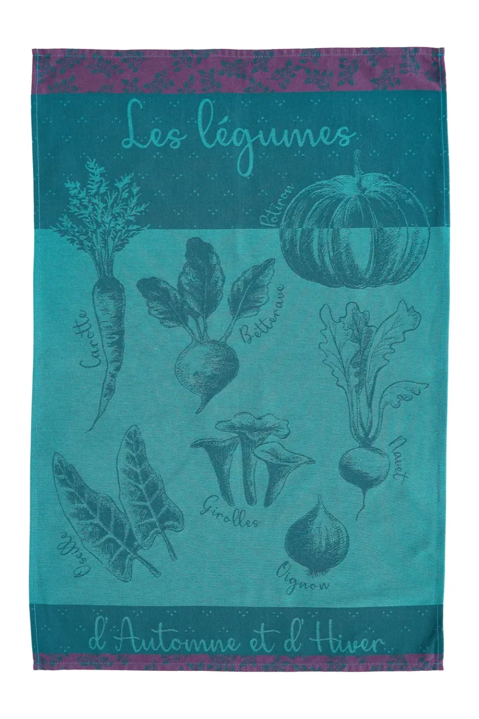 Coucke Winter Vegetable Garden viskestykke 50x75 cm blå bomuld