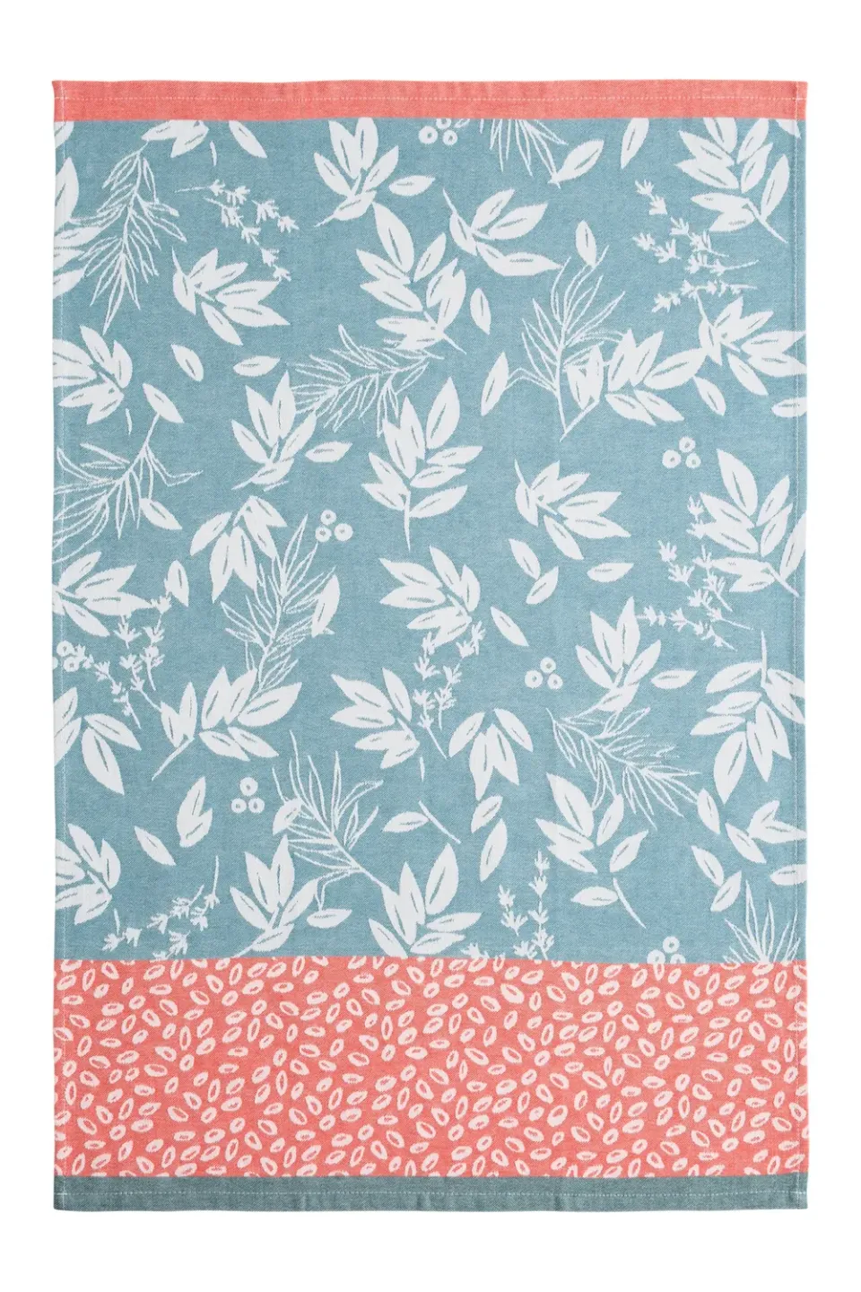 Coucke Blue Foliage viskestykke blå 50x75 cm bomuld