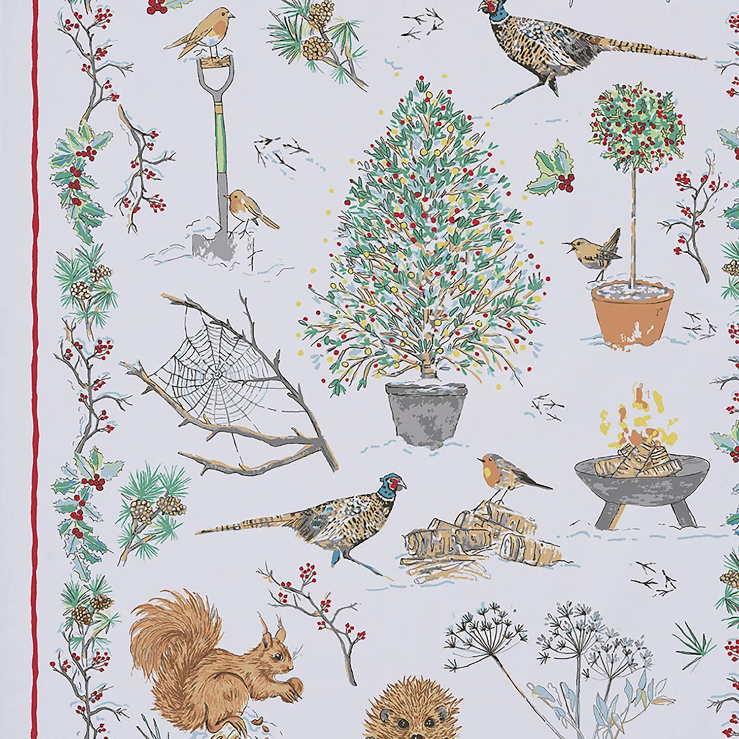 Ulster Weavers Winter Garden viskestykke bomuld jul