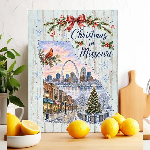 Avery Lane Christmas Missouri skærebræt glas 28x38 cm