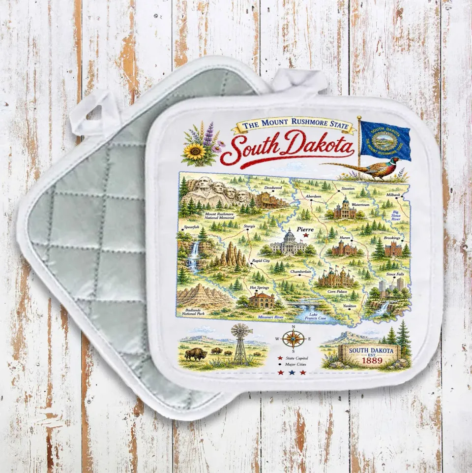 Avery Lane Gifts South Dakota grydelap 20x20 cm bomuld