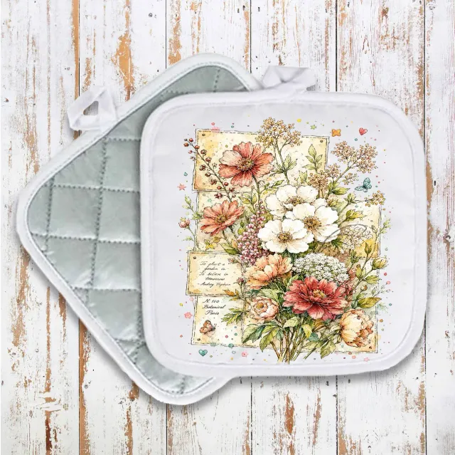 Avery Lane Gifts Vintage Spring Wild Flowers grydelap