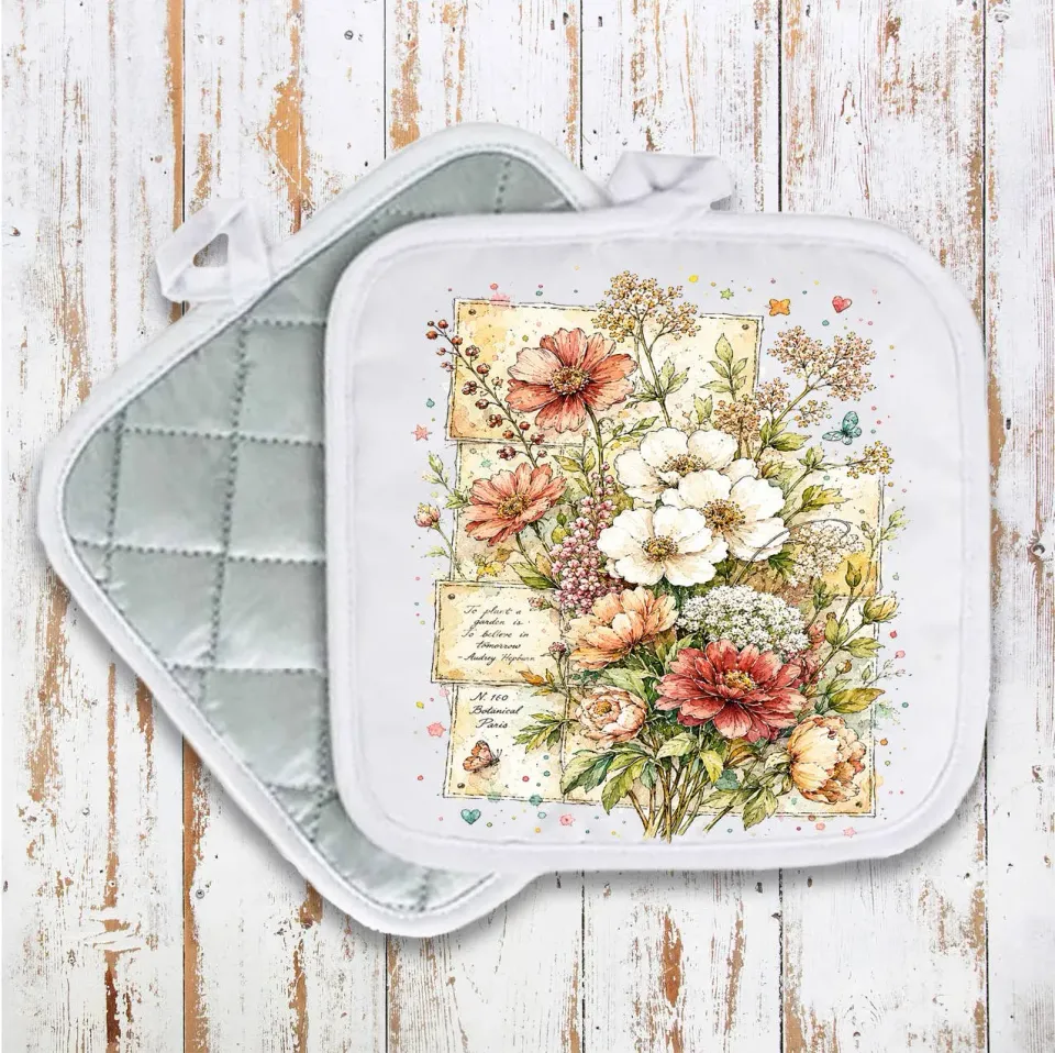 Avery Lane Gifts Vintage Spring Wild Flowers grydelap