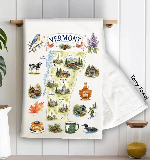 Avery Lane Gifts Vermont viskestykke bomuld 71x46 cm frotté