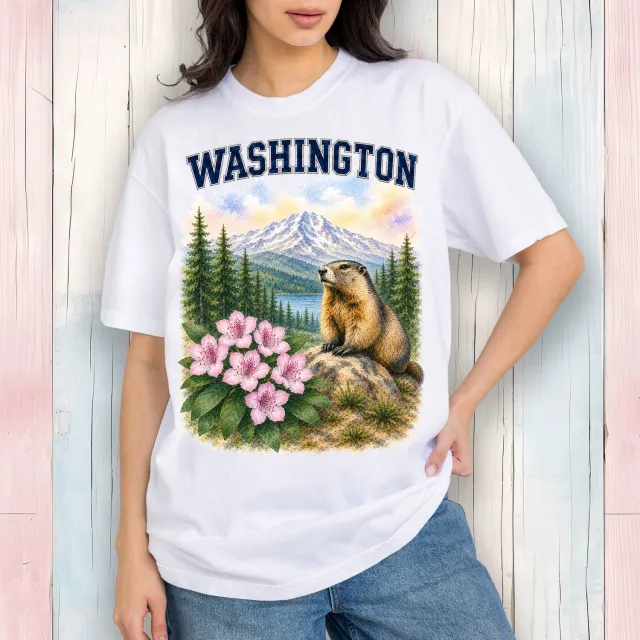 Avery Lane Gifts Washington State Bird t-shirt hvid bomuld