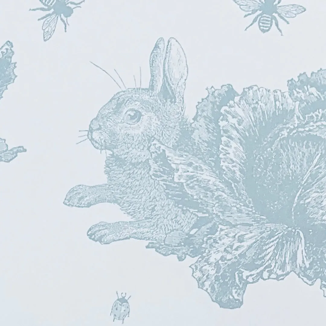 Thornback & Peel Rabbit & Cabbage tapet blå 10m non-woven
