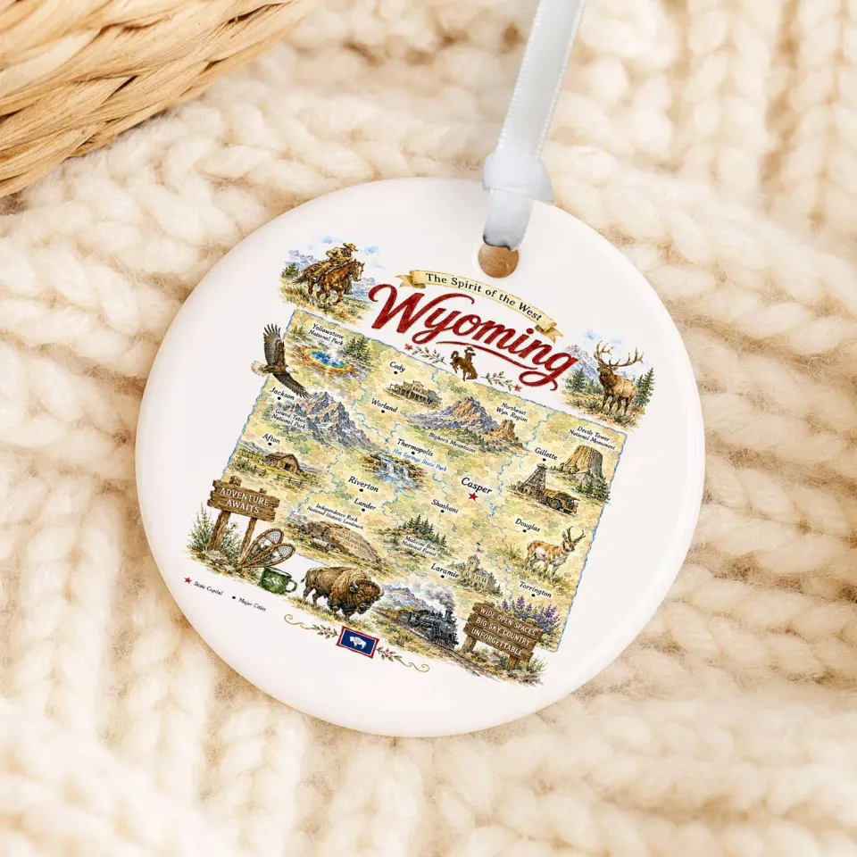 Avery Lane Gifts Wyoming Landmark ornament 7,6 cm