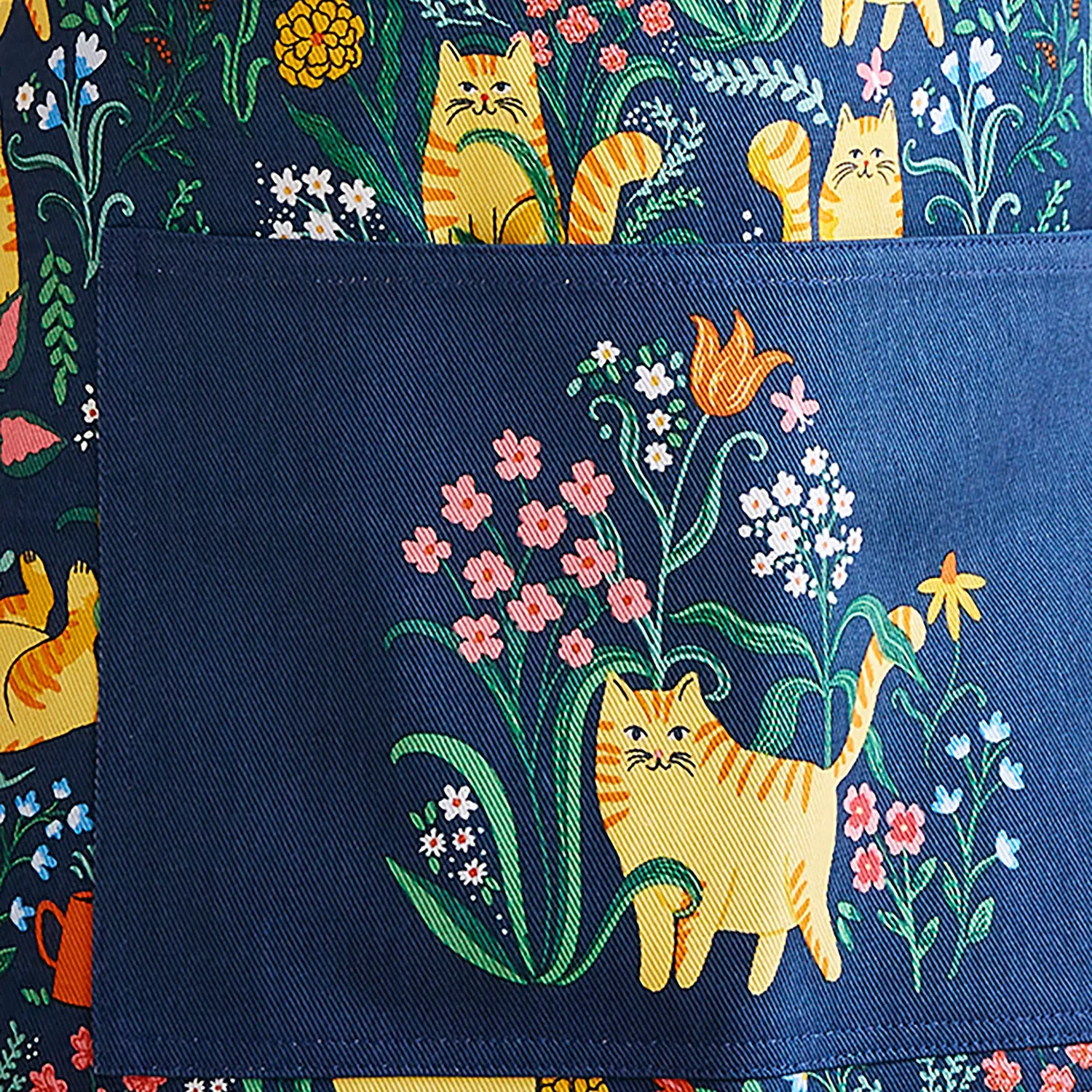 Ulster Weavers Marmalade Meadow forklæde navy bomuld