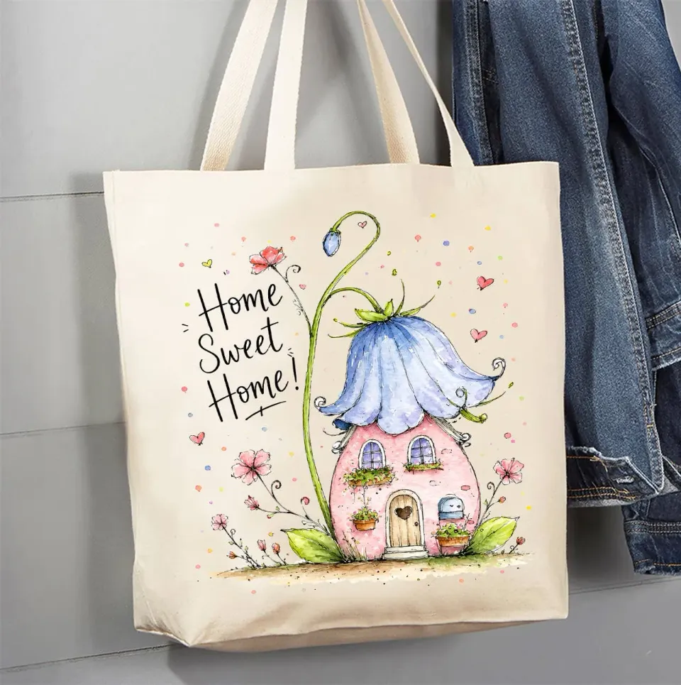 Avery Lane Gifts Home Sweet Home mulepose bomuld blomster