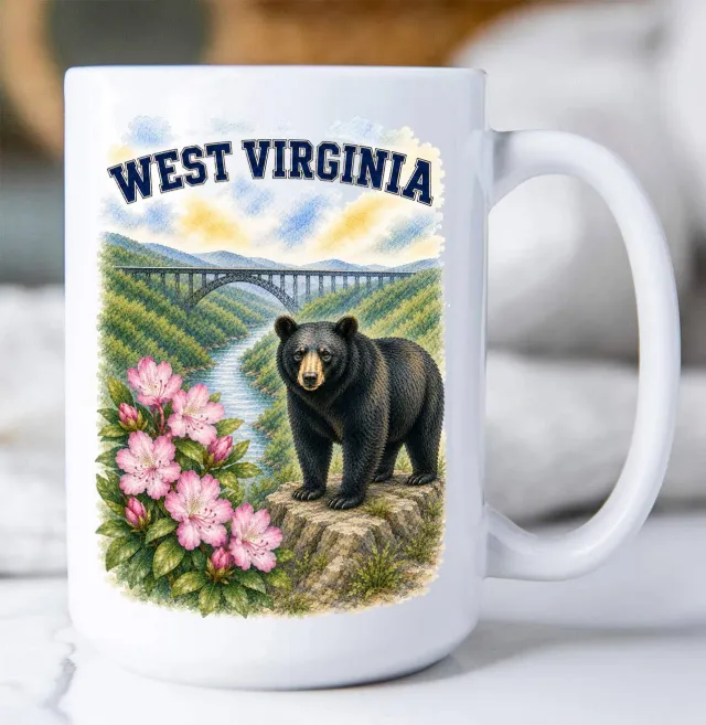 Avery Lane Gifts West Virginia State Bird krus 15 oz souvenir