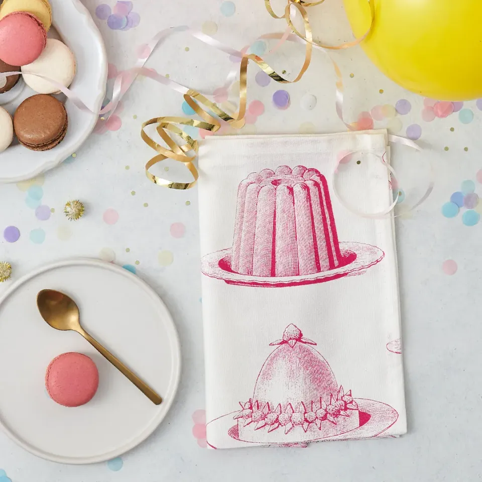 Thornback & Peel Jelly & Cake stofserviet 45x45 cm pink