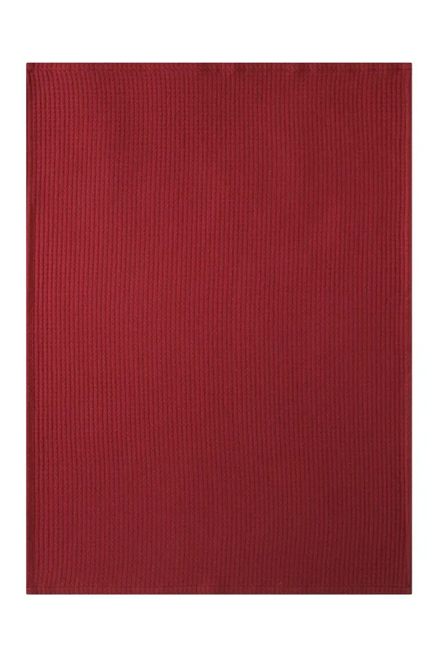 Coucke Douceur Honeycomb viskestykke rød 50x75 bomuld