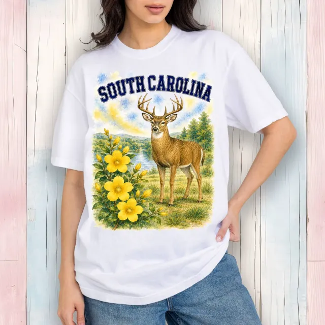 Avery Lane Gifts South Carolina t-shirt bomuld hvid