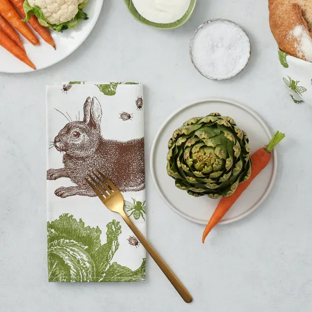 Thornback & Peel Rabbit & Cabbage stofserviet 45x45 bomuld