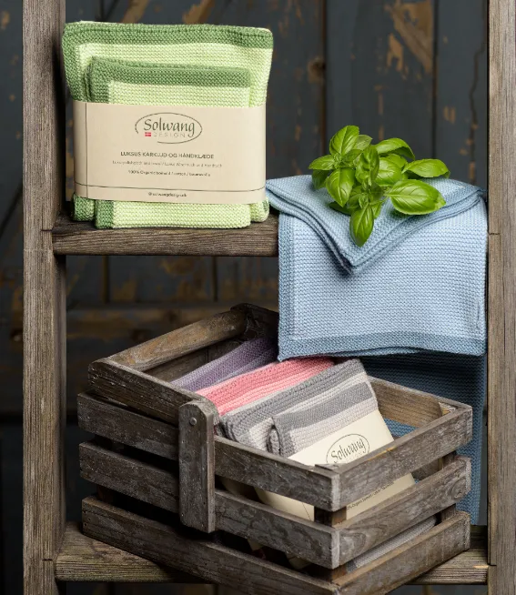 Solwang Frame håndklædesæt grå økologisk