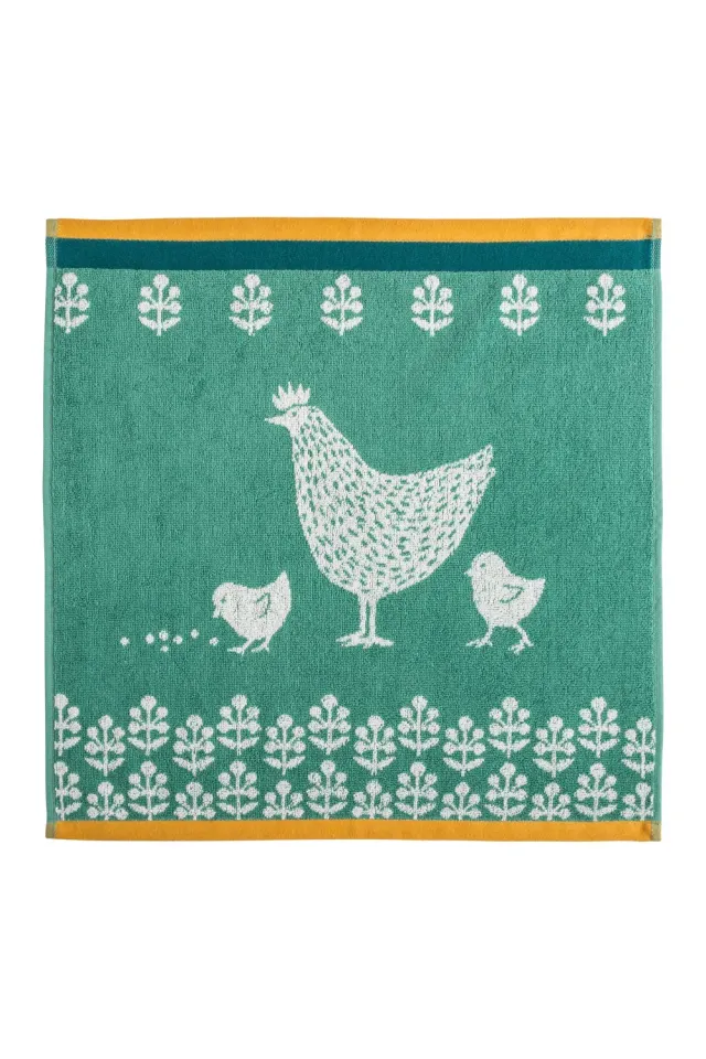 Coucke Cocotte håndklæde grøn bomuld 50x50 cm