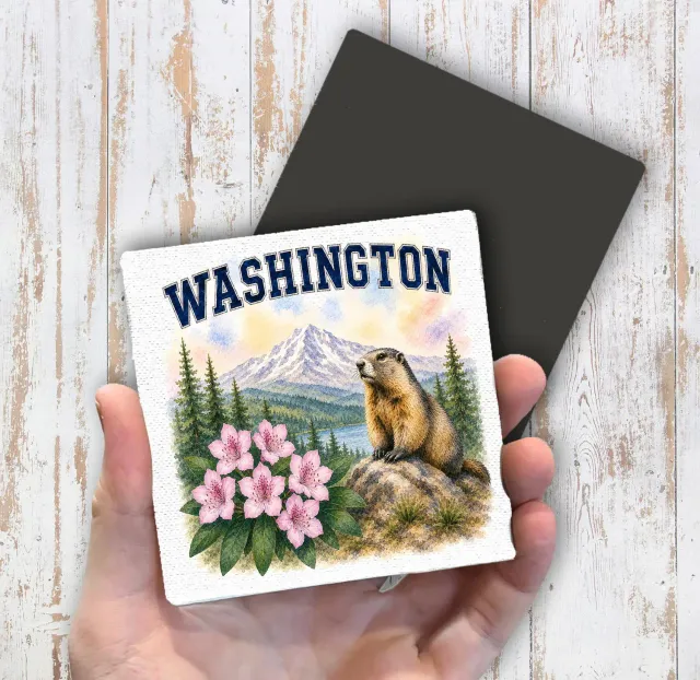 Avery Lane Gifts Washington State Bird køleskabsmagnet 10x10