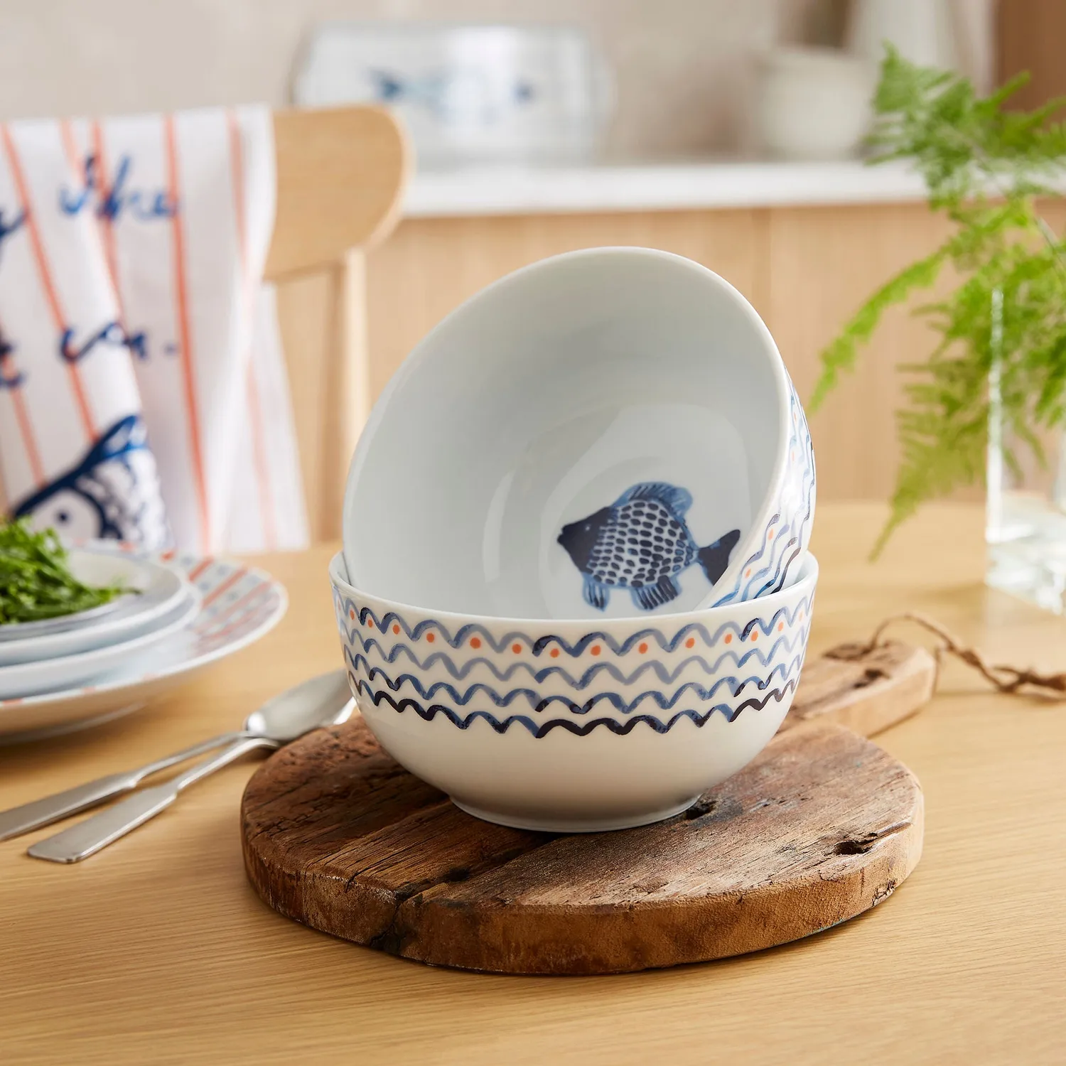 Ulster Weavers Catch of the Day skål porcelæn hav