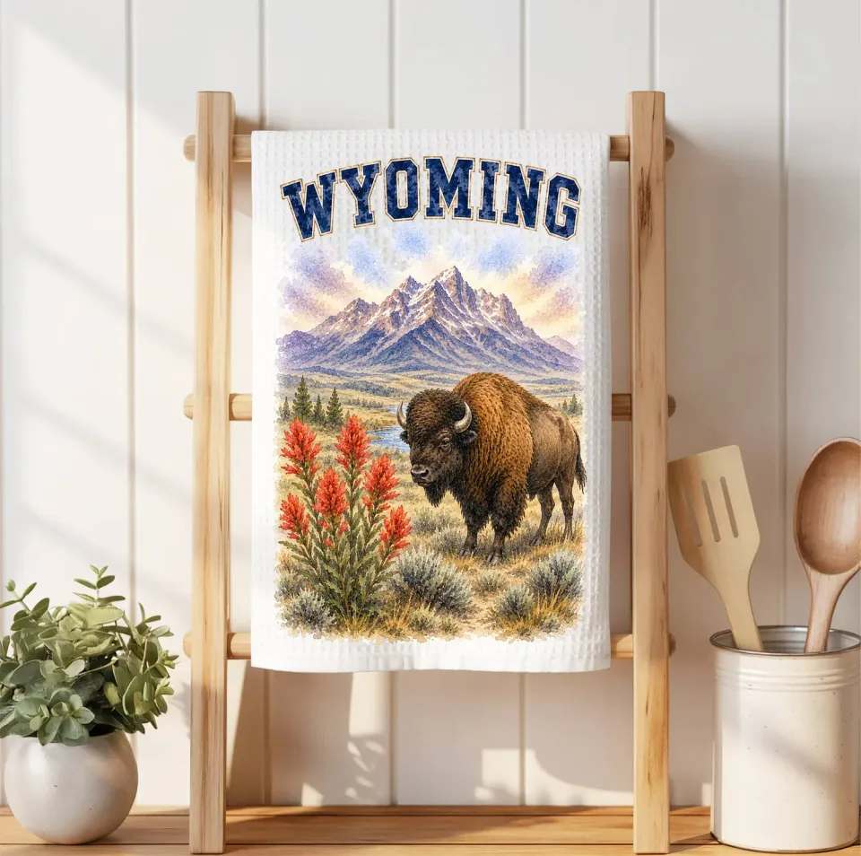 Avery Lane Gifts Wyoming viskestykke kort microfiber 41x36 cm