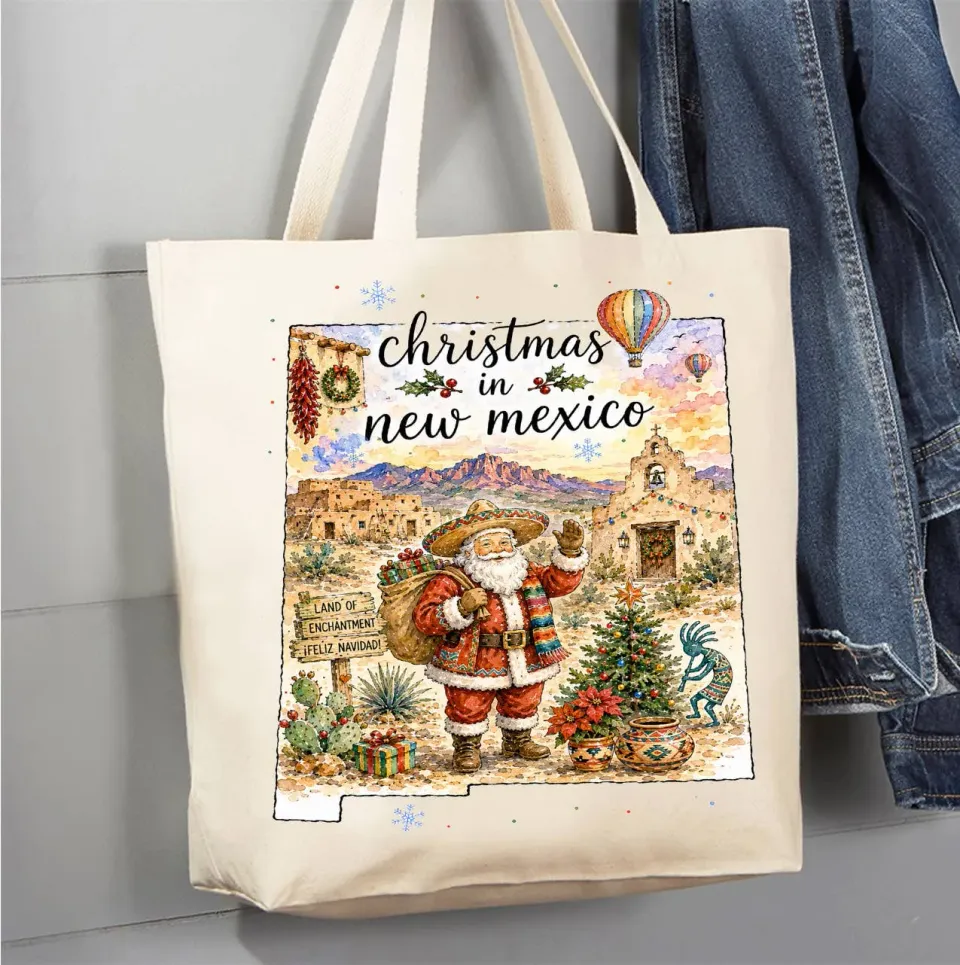 Avery Lane Gifts Christmas New Mexico mulepose canvas julemotiv