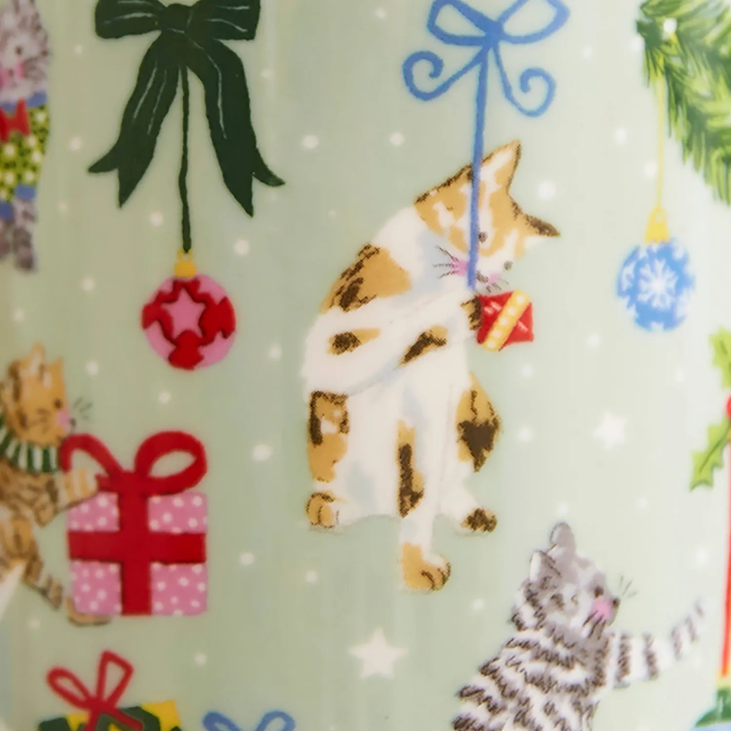 Ulster Weavers Christmas Cats krus seafoam benporcelæn