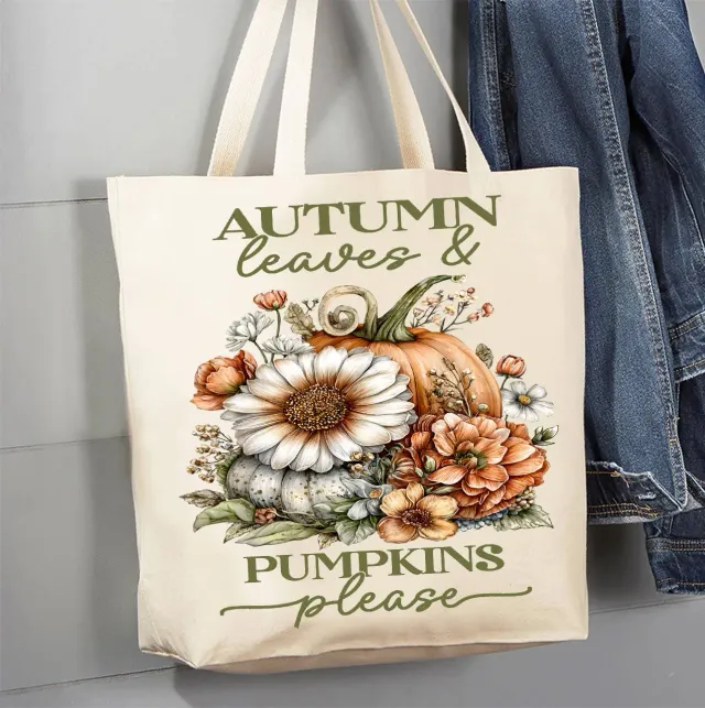 Avery Lane Gifts Autumn Leaves Pumpkins mulepose bomuld