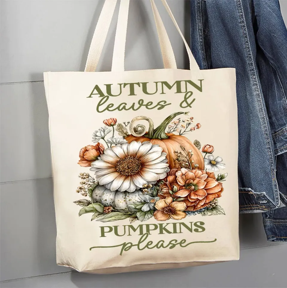 Avery Lane Gifts Autumn Leaves Pumpkins mulepose bomuld