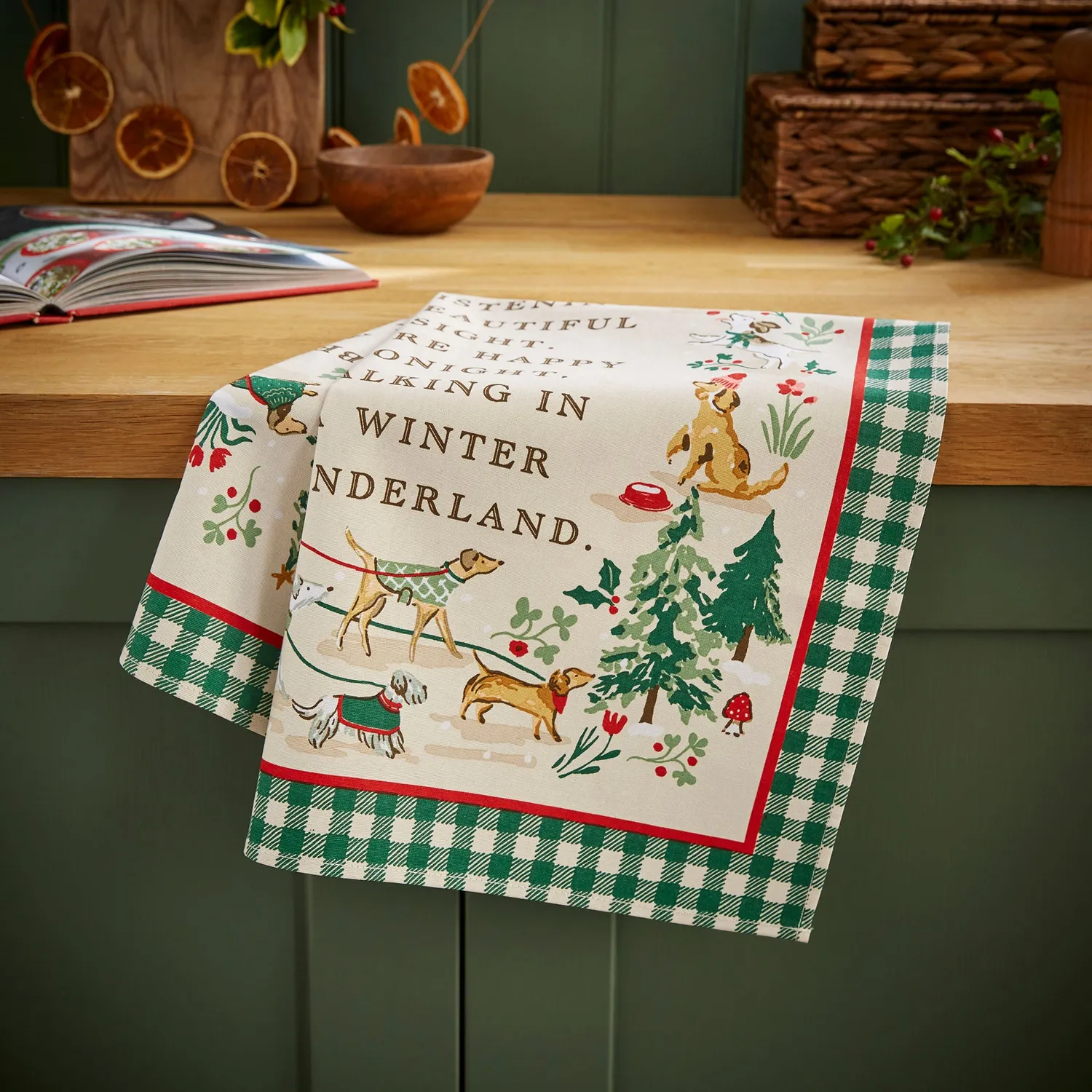 Ulster Weavers Winter Walkies viskestykke beige bomuld