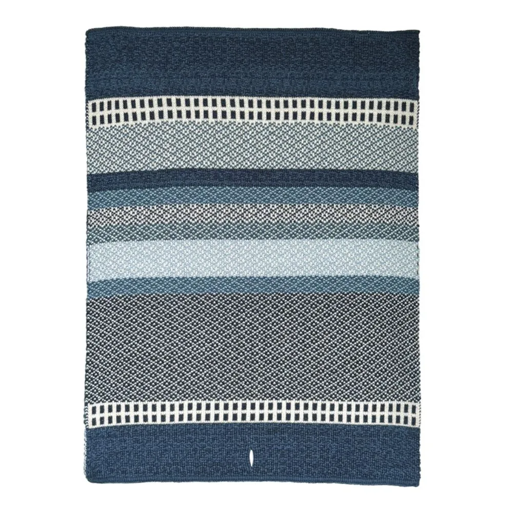Solwang Restgarn jacquard håndklæde dueblå